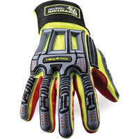 Rig Lizard&reg; 2028X Cut-Resistant Gloves, 6/X-Small, Synthetic/HPPE Palm, Elastic/Hook & Loop Cuff WestPier