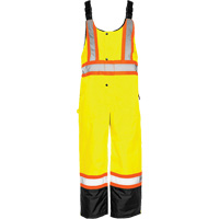 TO1 Winter Traffic Overalls, Polyester, Small, Black/High Visibility Lime-Yellow WestPier