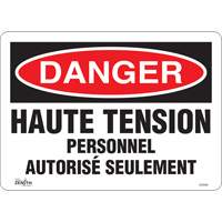 "Haute tension" Sign, 10" x 14", Vinyl, French WestPier