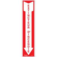 "Extincteur d'incendie" Sign, 4" x 18", Vinyl, French with Pictogram WestPier