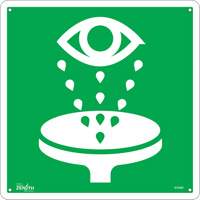 Eye Wash CSA Standard Safety Sign, 12" x 12", Aluminum, Pictogram WestPier