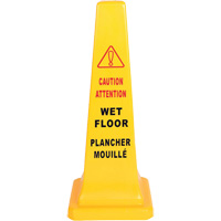 Wet Floor Safety Cone, Bilingual with Pictogram SHH326 | WestPier