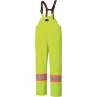 Flame Resistant Waterproof Stretch Bib Pants, X-Small, High Visibility Lime-Yellow SHH608 | WestPier