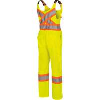6000W Women's High-Visibility Traffic Safety Overalls, Polyester, X-Small, High Visibility Lime-Yellow WestPier