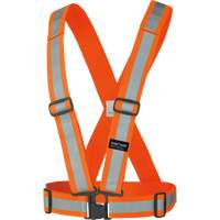 5-Pack High-Visibility Safety Sashes, High Visibility Orange, Silver Reflective Colour, One Size SHI031 | WestPier