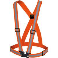 High-Visibility Safety Sash, High Visibility Orange, Silver Reflective Colour, One Size SHI033 | WestPier