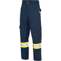 7764 FR-Tech&reg; High Visibility 88/12 FR/Arc Rated Safety Cargo Pants, 30, x 32, Navy Blue WestPier