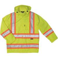 Manteau de s&eacute;curit&eacute; imperm&eacute;able en tissu ind&eacute;chirable Ripstop, Polyester, T-petit, Jaune lime haute visibilit&eacute; WestPier