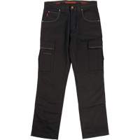 WP100 Work Pants, Cotton/Spandex, Black, Size 0, 30 Inseam SHJ108 | WestPier