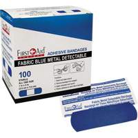 Bandages, Rectangulaire/carrée, 3", Tissu détectable, Non stérile SHJ433 | WestPier
