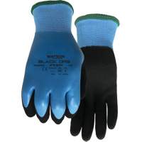 Stealth Black Ops Water-Resistant Gloves, Size Small, 15 Gauge, Rubber Latex Coated, Glass Fibre/Polyester Shell, ASTM ANSI Level A4 WestPier