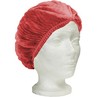 RONCO Care™ Pleated Bouffant Cap, Polypropylene, 24", Red SHJ683 | WestPier