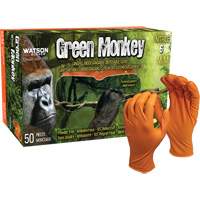 Green Monkey™ Disposable Gloves, Small, Nitrile, 6-mil, Powder-Free, Orange SHJ869 | WestPier
