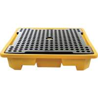 4-Drum Spill Pallet, 66 US gal. Spill Capacity, 57.5" x 57.5" x 12" WestPier