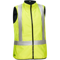 Veste bouffante, enveloppante et r&eacute;versible avec X au dos Bisley pour femmes, Jaune lime haute visibilit&eacute;, Petit, Polyester WestPier