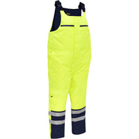 Bisley&reg; Extreme Cold Bib Overall, Polyester, Small, High Visibility Lime-Yellow WestPier