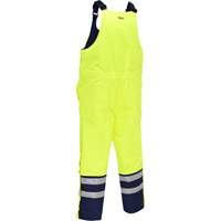Bisley&reg; Extreme Cold Bib Overall, Polyester, Small, High Visibility Lime-Yellow WestPier