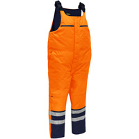 Bisley&reg; Extreme Cold Bib Overall, Polyester, Small, High Visibility Orange WestPier