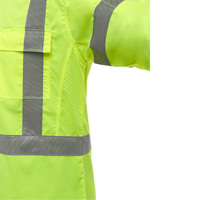 Bisley&reg; X-Back Long Sleeve Work Shirt with X-Airflow, Poly-Cotton, Small, High Visibility Lime-Yellow WestPier
