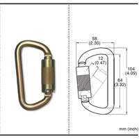 CP-03015-2 Zinc Plated Carabiner with 3/4" Gate Opening, Steel WestPier