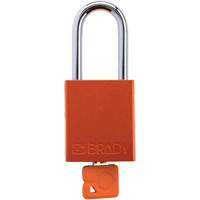 Velocity Plus Safety Lockout Padlock, Orange, Keyed Alike, Aluminum, 1-1/2" Width WestPier