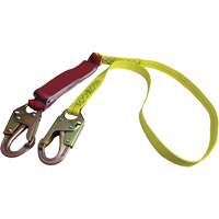 External Energy Absorber Lanyard with 3/4" Hook, 6', Snap Hook Center, Snap Hook Leg Ends, Polyester WestPier