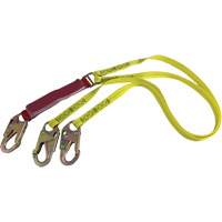 External Energy Absorber Lanyard with 3/4" Hooks, 6', Snap Hook Center, Snap Hook Leg Ends, Polyester WestPier
