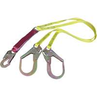 External Energy Absorber Lanyard with 2-1/4" Hooks, 6', Snap Hook Center, Snap Hook Leg Ends, Polyester WestPier