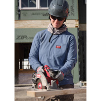 GRIDIRON Long Sleeve Pocket T-Shirt, Women's, X-Small, Blue WestPier