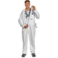 Harness-Compatible Disposable Coverall, Small, White, Tyvek&reg; 500 WestPier