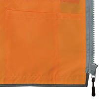 Pioneer Mesh Back Zip Front Surveyor Safety Vest, High Visibility Orange, Small, Polyester WestPier
