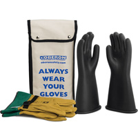 Class 1 Rubber Electrical Glove Kit, 8, 14" L, 37 cal/cm², NFPA 70E WestPier