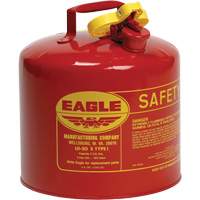 Safety Can for Flammables, Type I, Galvanized Steel, 5 US gal., Red, FM Approved/UL/ULC Listed WestPier