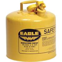 Safety Can for Diesel, Type I, Galvanized Steel, 5 US gal., Yellow, FM Approved/UL/ULC Listed WestPier