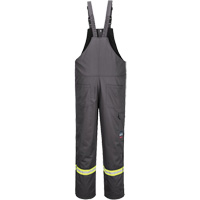 Bizflame&reg; 88/12 Insulated Bib Pants, Cotton/Nylon, Small, Grey WestPier