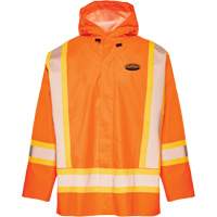 R804 Hurricane Rain Jacket, Small, High Visibility Orange WestPier