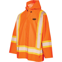 R804 Hurricane Rain Jacket, Small, High Visibility Orange WestPier