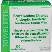 BZK Benzalkonium Chloride Towelette, Towelette, Antiseptic WestPier