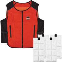Chill-Its 6260 Lightweight Phase Change Cooling Vest with Rechargeable Packs, Small/Medium, Orange WestPier