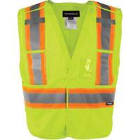 High-Visibility 5-Point Tear Away Vest, High Visibility Orange, Medium/Small, Polyester WestPier