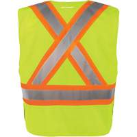 High-Visibility 5-Point Tear Away Vest, High Visibility Orange, Medium/Small, Polyester WestPier