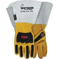 Storm Trooper Water-Resistant Gloves, Small, Cowhide Palm, Gauntlet Cuff WestPier