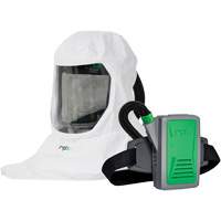 T-Link Respirator with Bump Cap, Breathing Tube, Belt-Mount & PX5 PAPR, Loose Fitting Hood & Faceshield, Lithium-Ion Battery WestPier