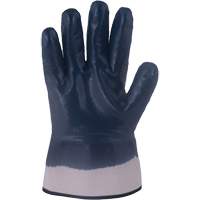 Horizon&reg; Navy Gloves with Pasted Cuffs, Medium, Nitrile Coating, Jersey/Cotton Shell WestPier