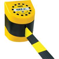 HAZLOK Safety Barrier System, Plastic, Magnetic Mount, 30', Black and Yellow Tape WestPier