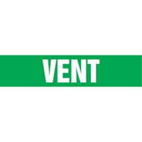 Marqueurs de tuyau "Vent", Autocollant, 4" h x 24" la, Blanc/vert WestPier