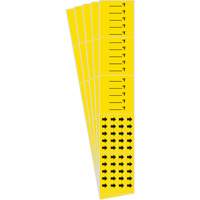 Marqueurs de tuyau avec espace vierge suivi du symbole °F , Autocollant, 2-1/4" h x 14" la, Noir sur jaune WestPier