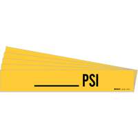 Marqueur de tuyau PSI, Autocollant, 2-1/4" h x 14" la, Noir sur jaune WestPier