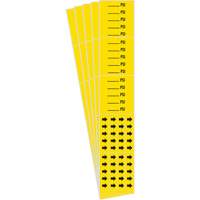 Marqueurs de tuyau PSI, Autocollant, 2-1/4" h x 2-3/4" la, Noir sur jaune WestPier
