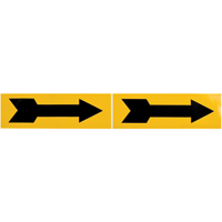 Arrow Pipe Marker, Self-Adhesive, 2-1/4" H x 7" W, Black on Yellow SI719 | WestPier